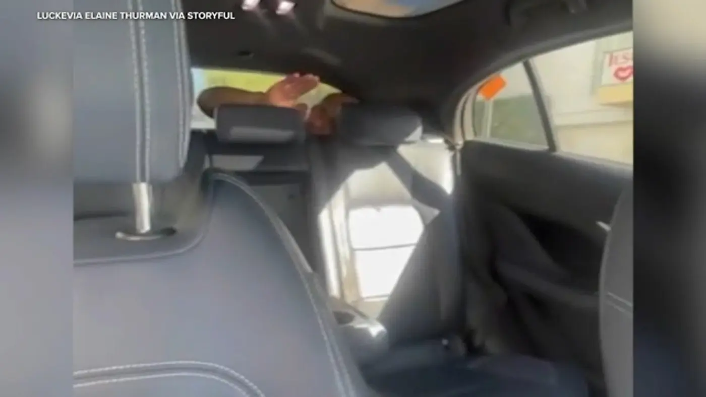 mom and daughter find stranger in trunk of waymo