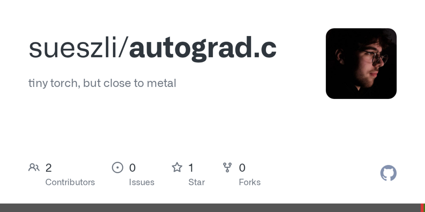 show hn autogradc a tiny ml framework built from scratch