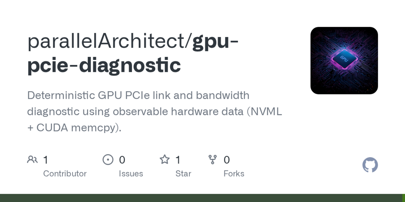 show hn deterministic pcie diagnostics for gpus on linux
