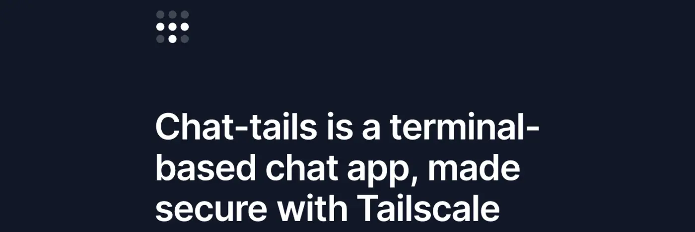 chattails throwback terminal chat built on tailscale