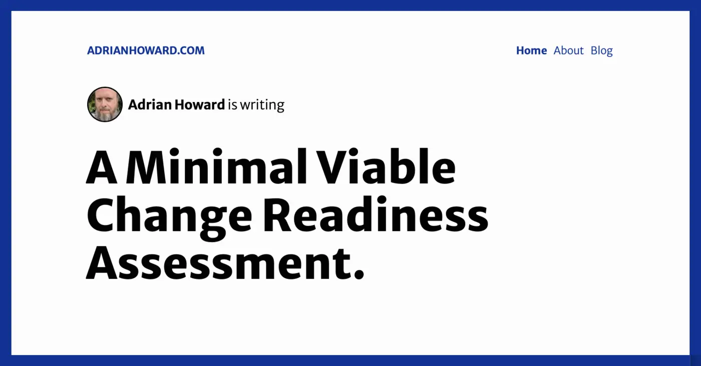 a minimal viable change readiness assessment