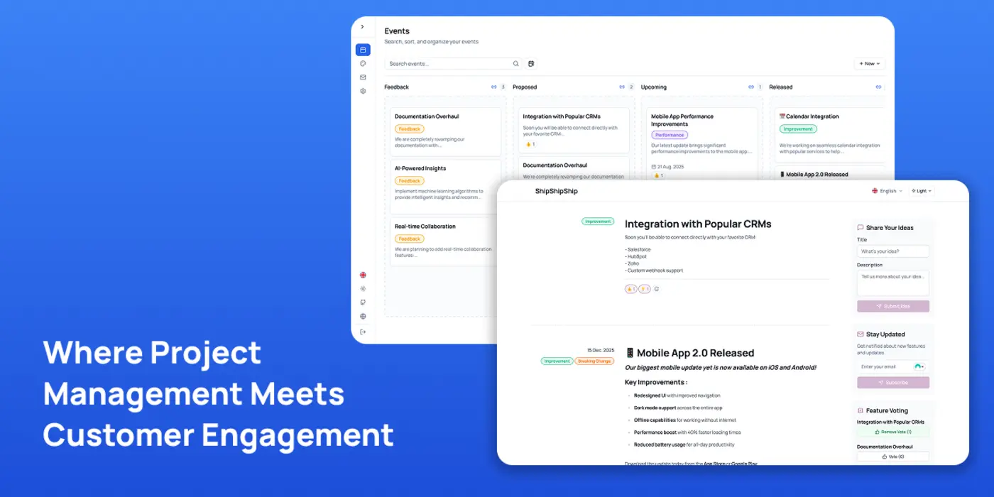 show hn shipshipship 130 bridging project management and communication