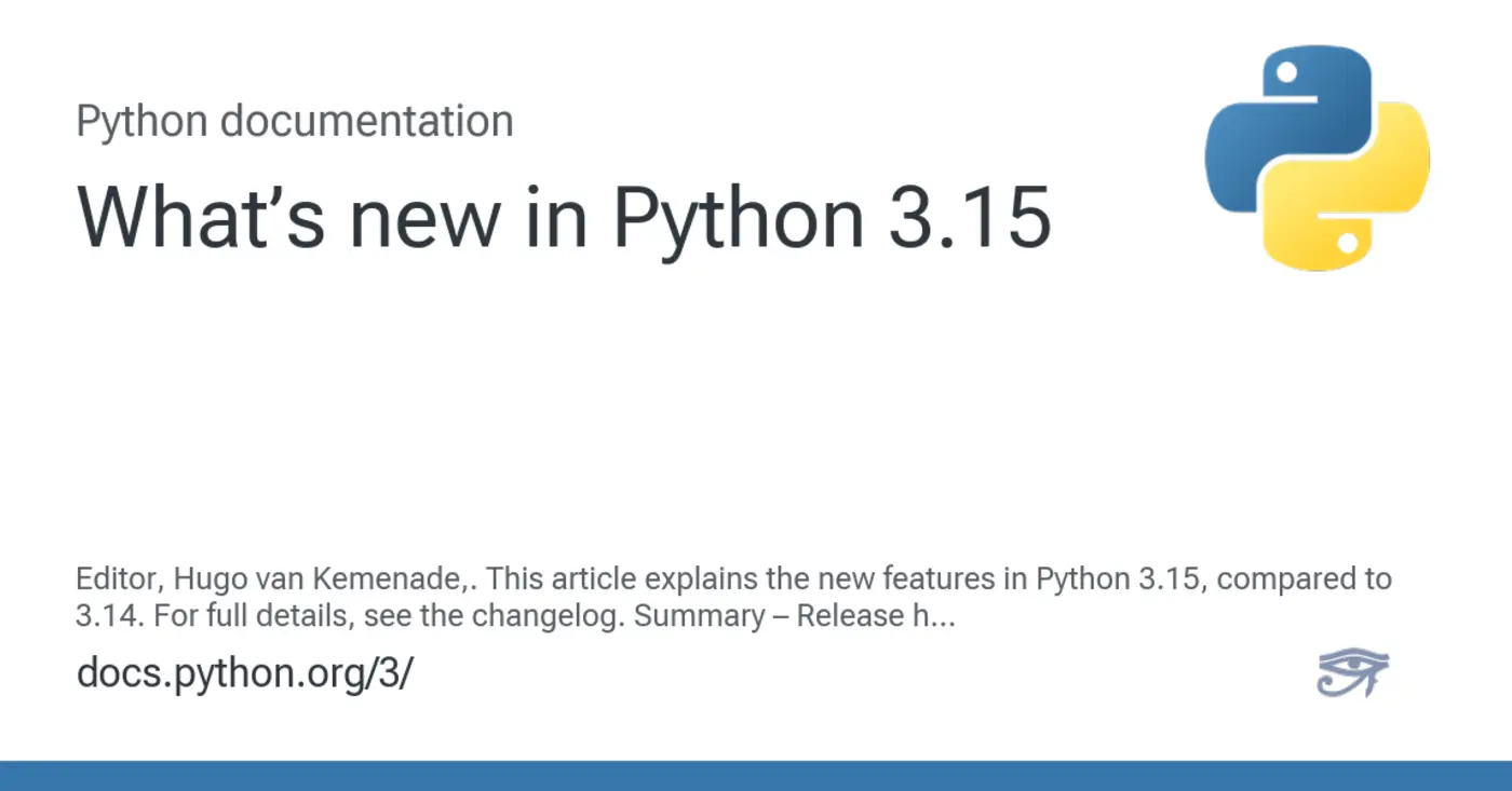 whatx27s new in python 315