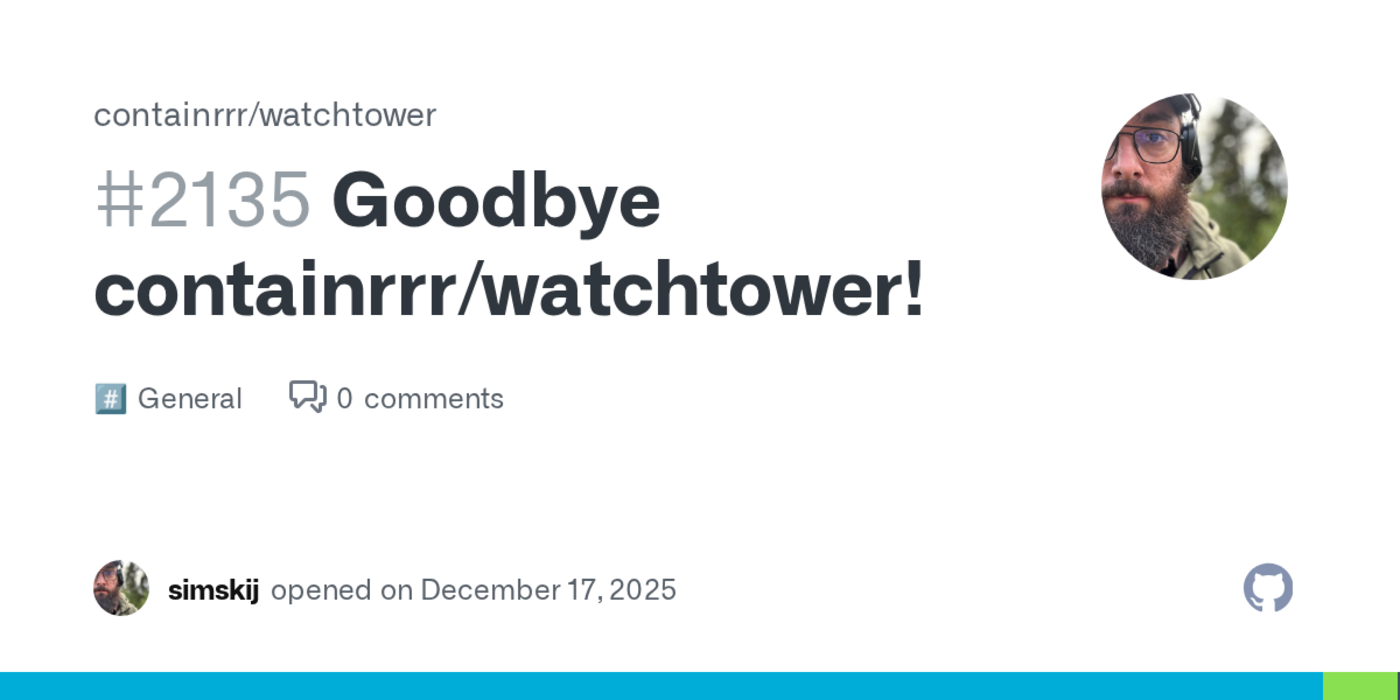 watchtower is now unmaintained