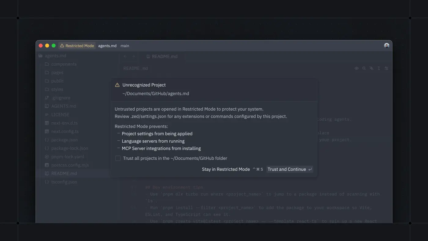 zed moves toward securebydefault introducing worktree trust