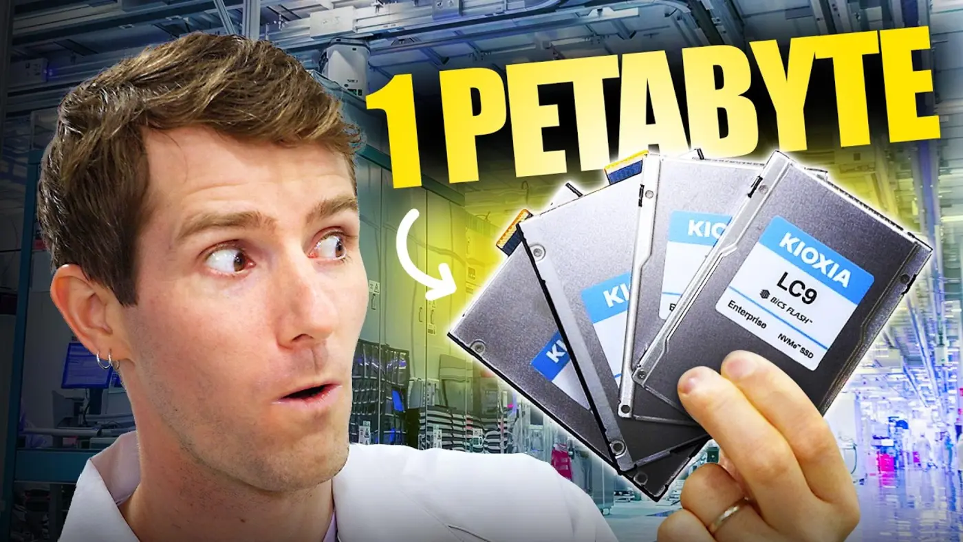 linus tech tips kioxia factory tour lc9 245tb ssd video