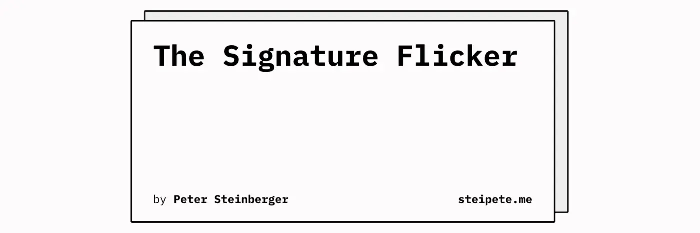 the signature flicker