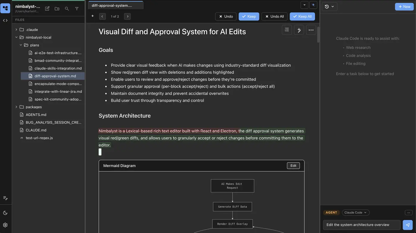 show hn local wysiwyg markdown mockup data model editor powered by claude code