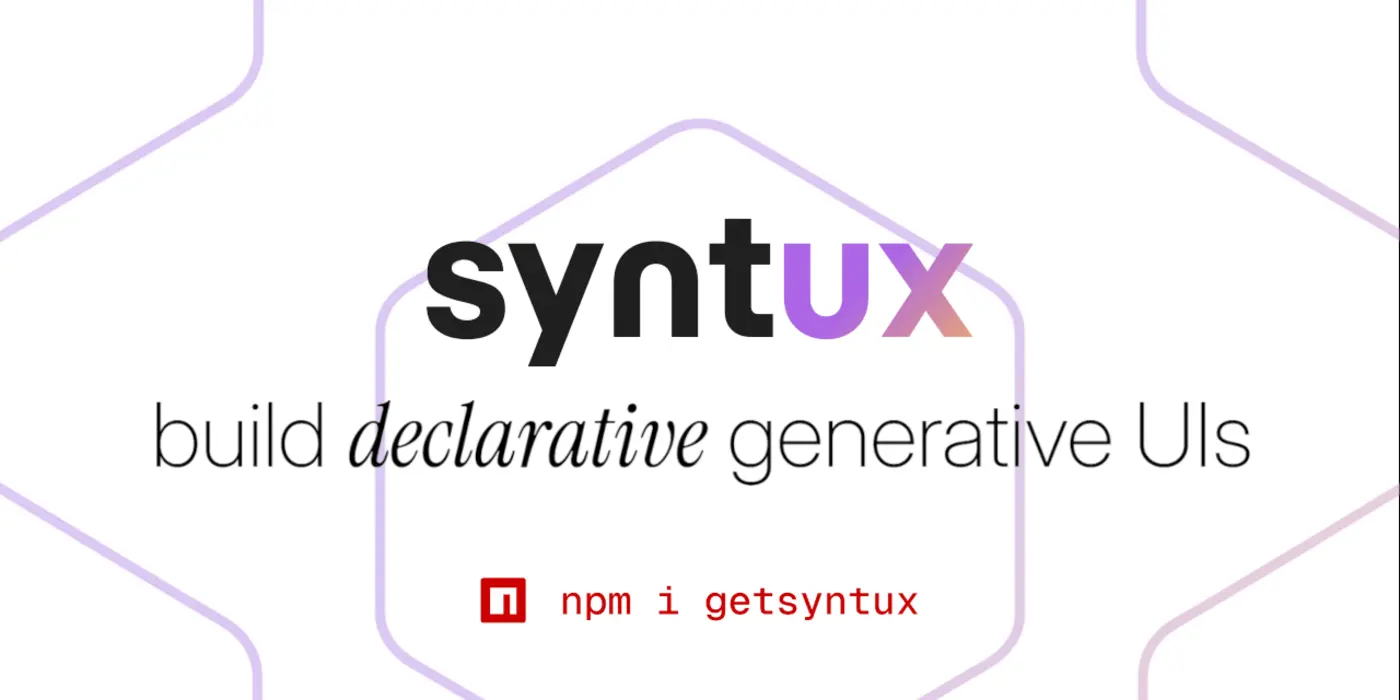 show hn syntux build declarative generative uis in react