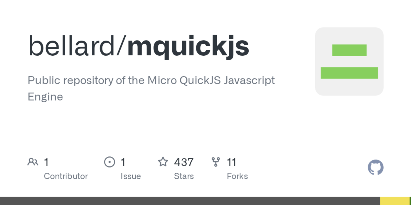fabrice bellard releases microquickjs