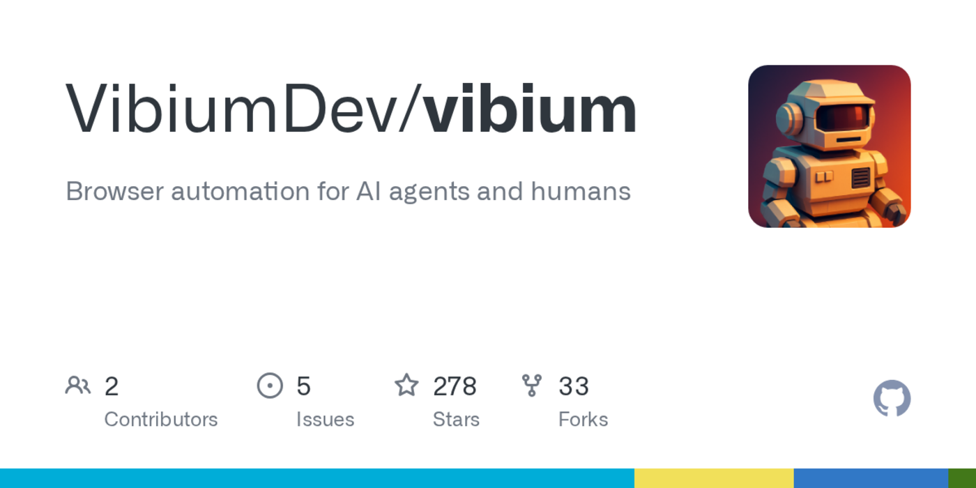 show hn vibium browser automation for ai and humans by seleniumx27s creator