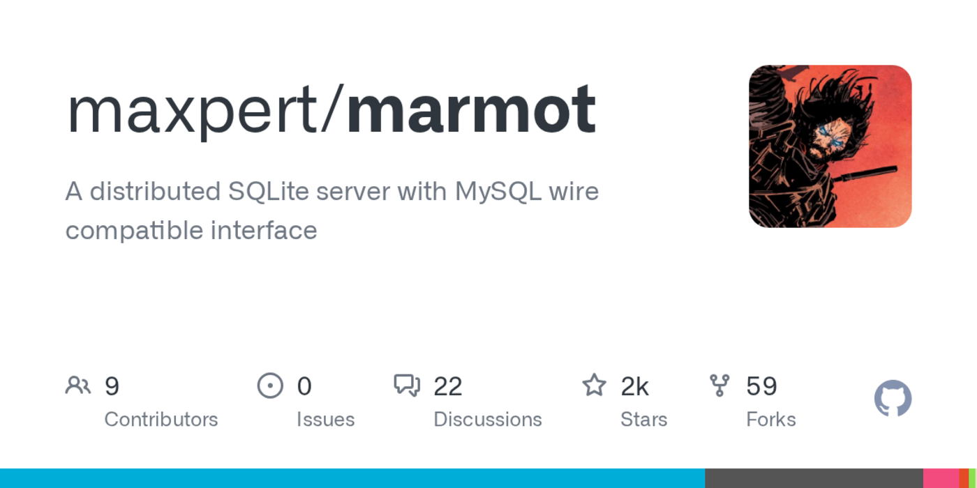 marmot a distributed sqlite server with mysql wire compatible interface