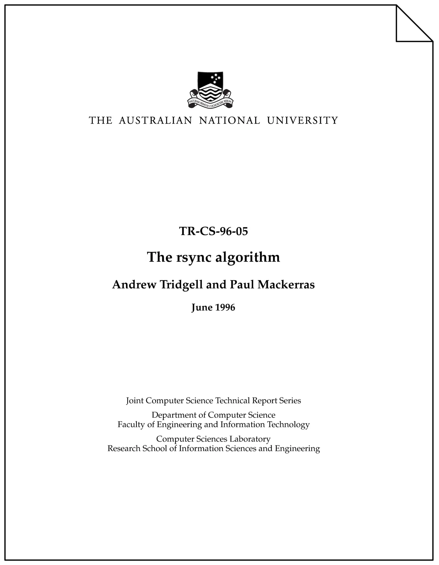 the rsync algorithm 1996 pdf