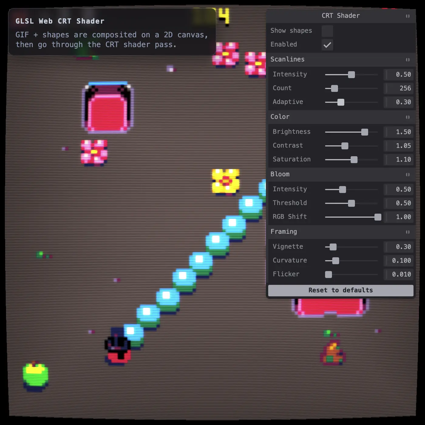 glsl web crt shader