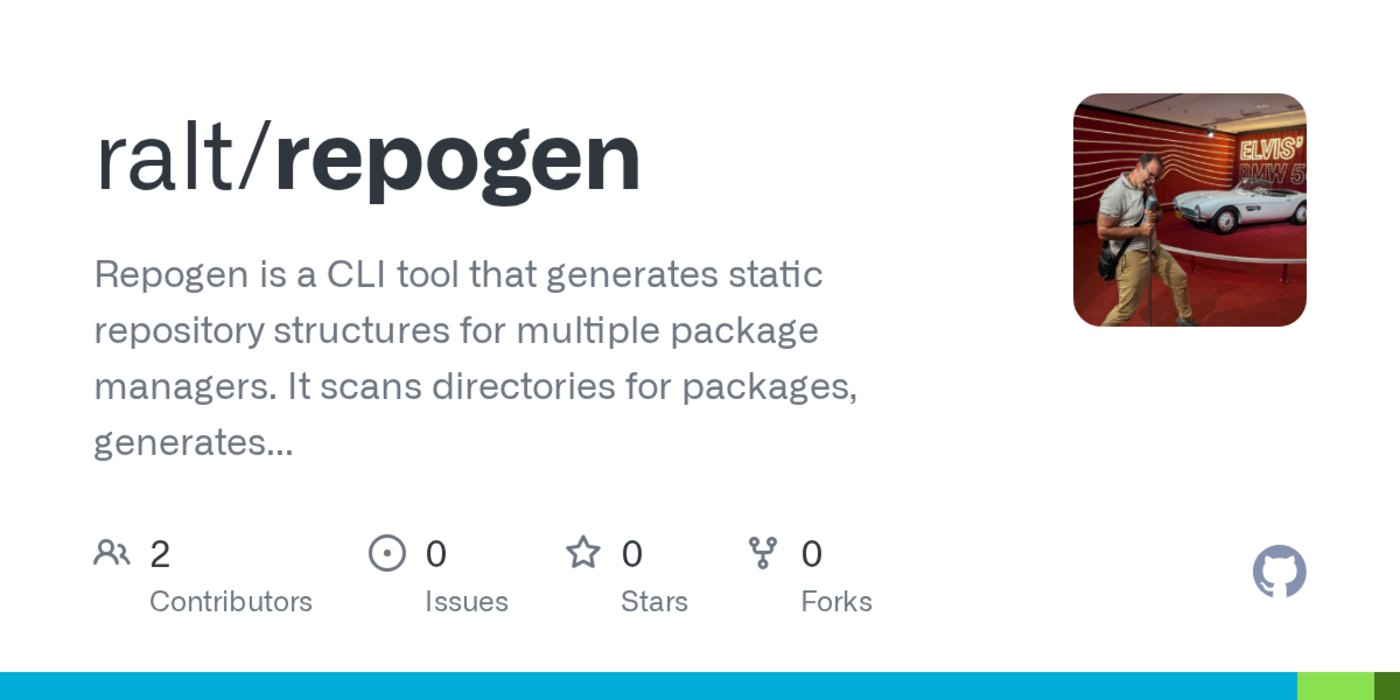 show hn repogen a static site generator for package repositories