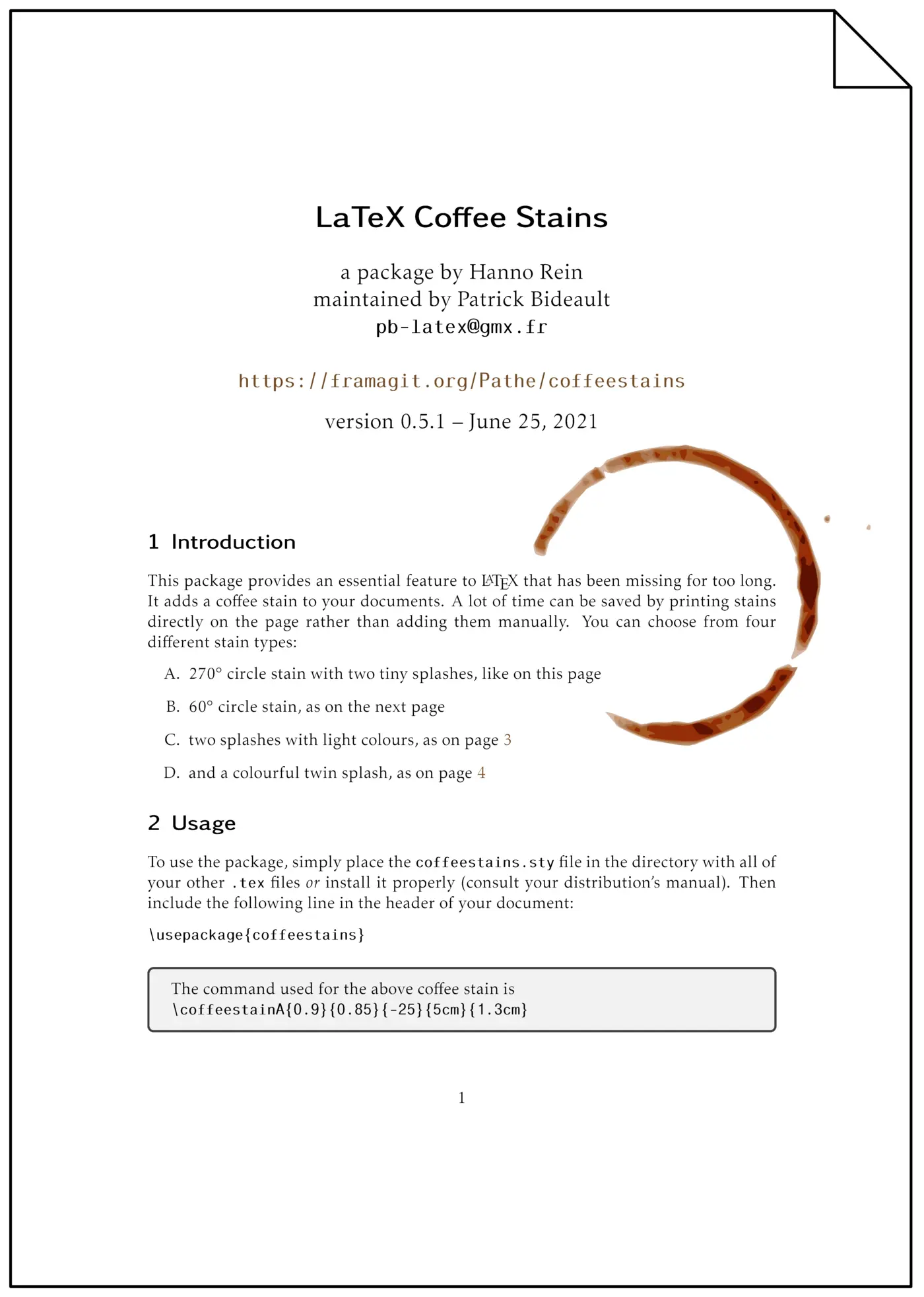 latex coffee stains pdf
