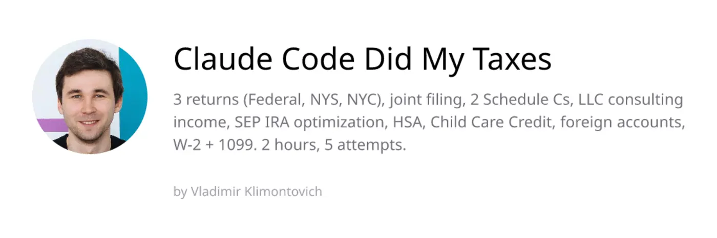 claude code did my taxes