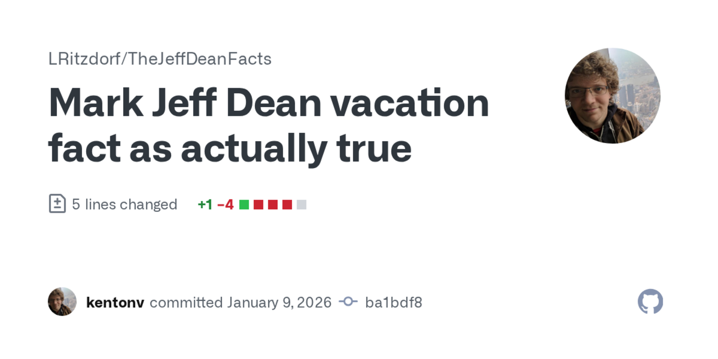 mark jeff dean vacation fact as true