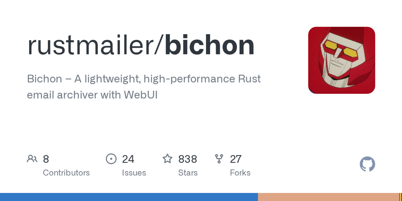 bichon a lightweight highperformance rust email archiver with webui