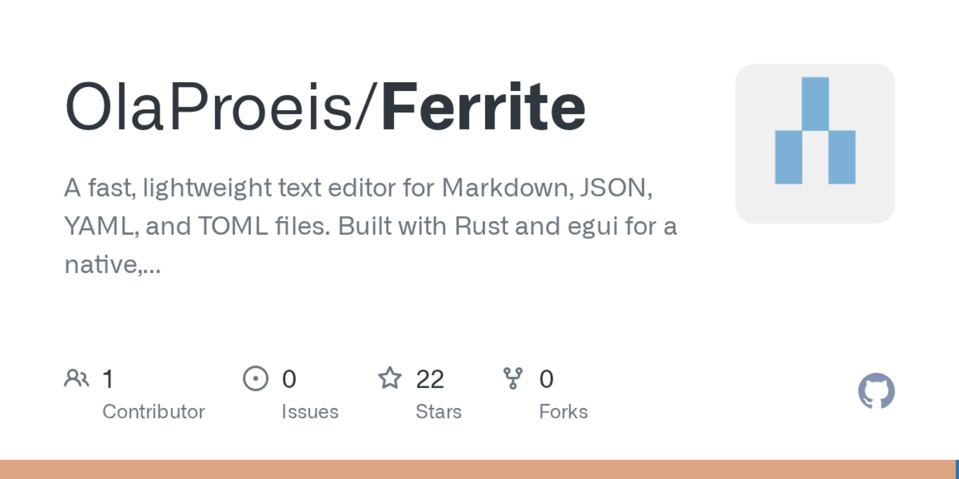 show hn ferrite markdown editor in rust with native mermaid diagram rendering