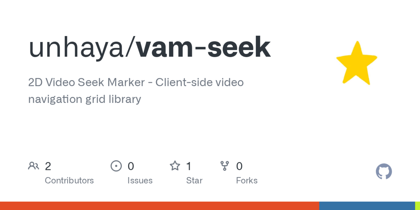 show hn vam seek 2d video navigation grid 15kb zero server load
