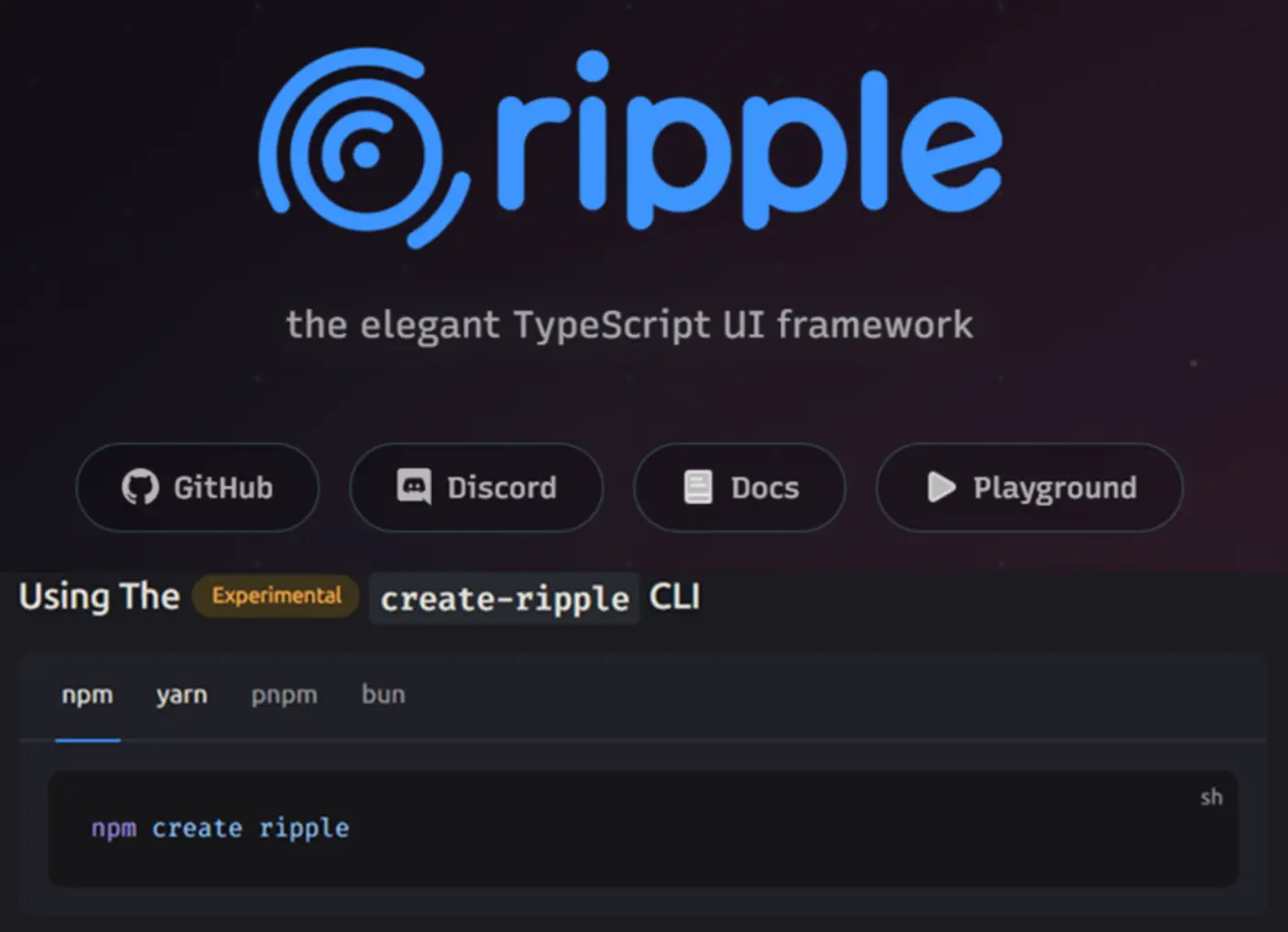 ripple the elegant typescript ui framework
