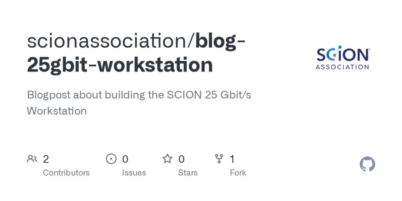 building a 25 gbits workstation for the scion association