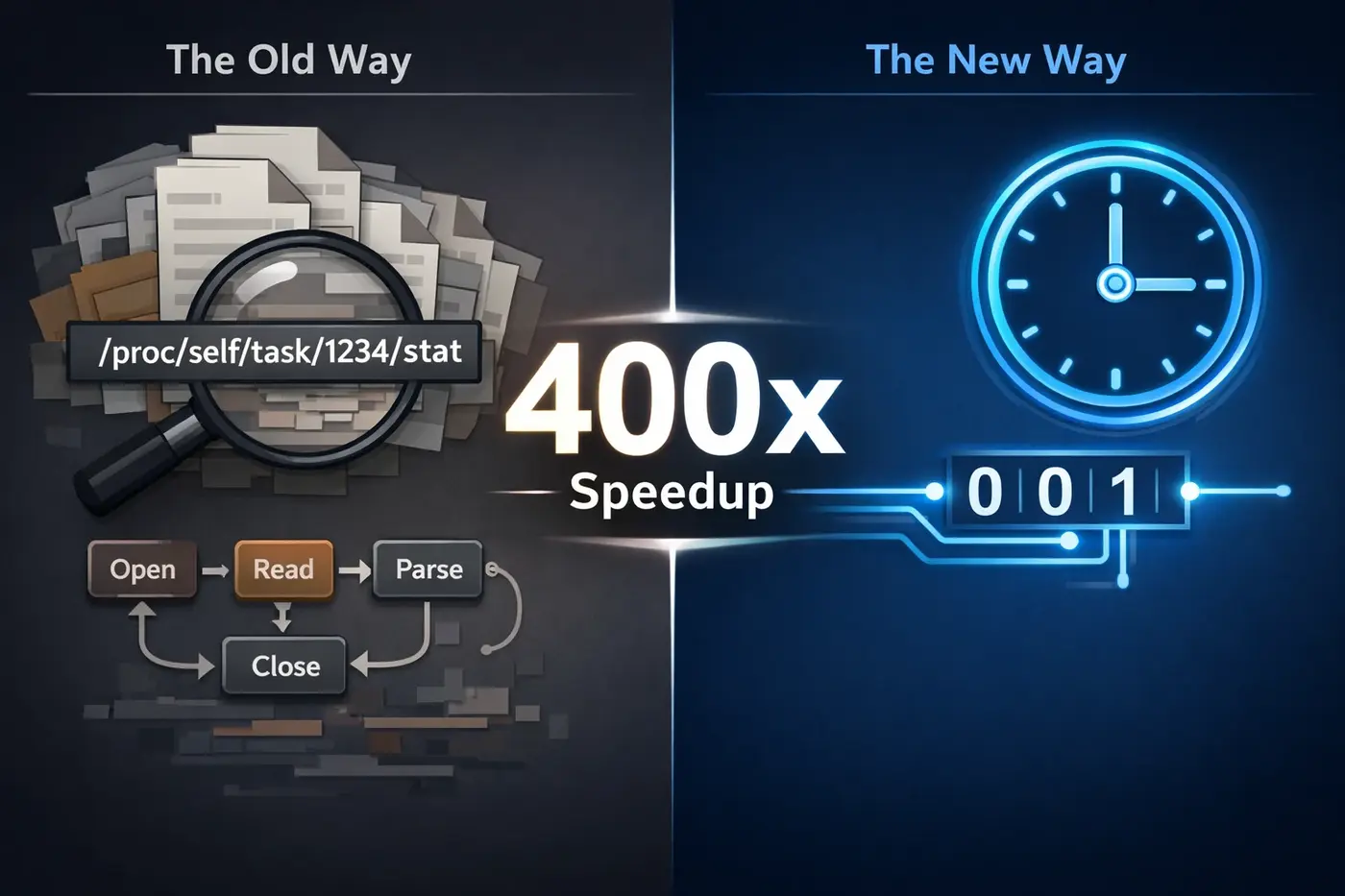 a 40line fix eliminated a 400x performance gap