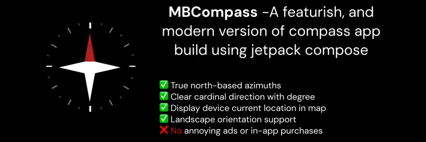 show hn tiny foss compass and navigation app lt2mb