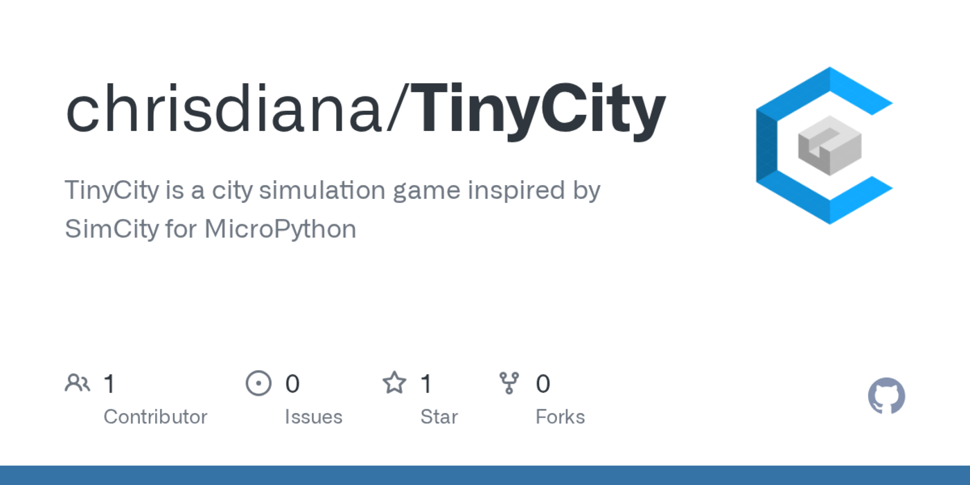 show hn tinycity a tiny city sim for micropython thumby micro console