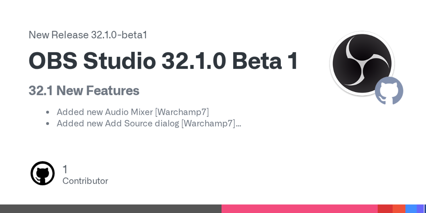 obs studio 3210 beta 1 available