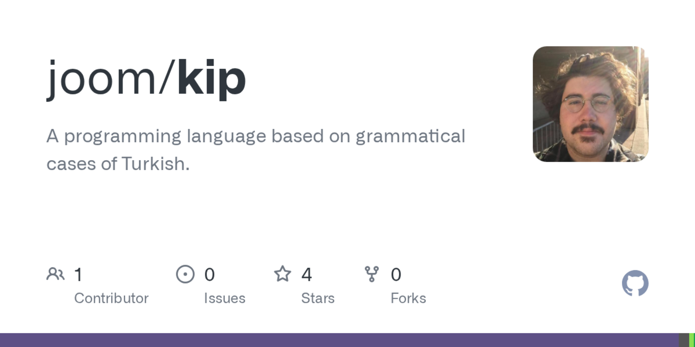 kip a programming language based on grammatical cases of turkish