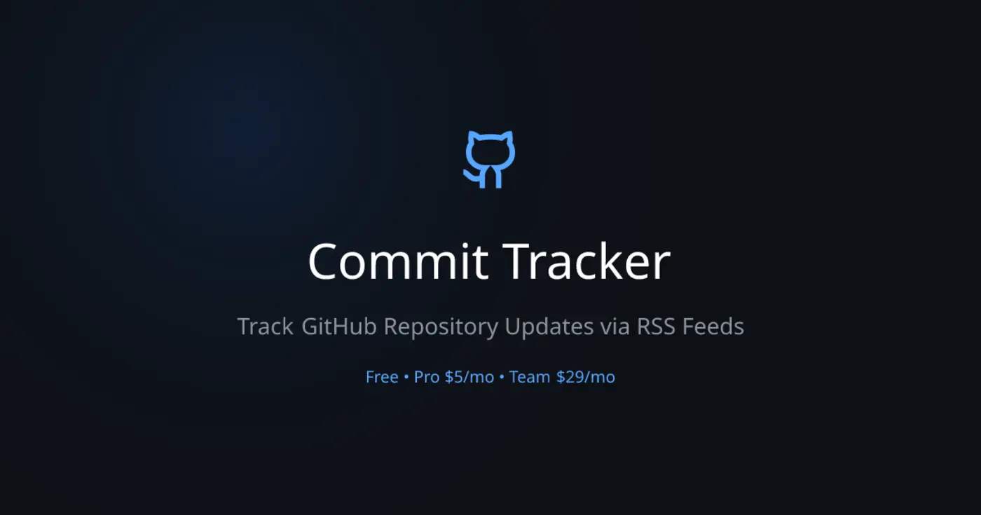 show hn commit tracker rss feeds for github commits