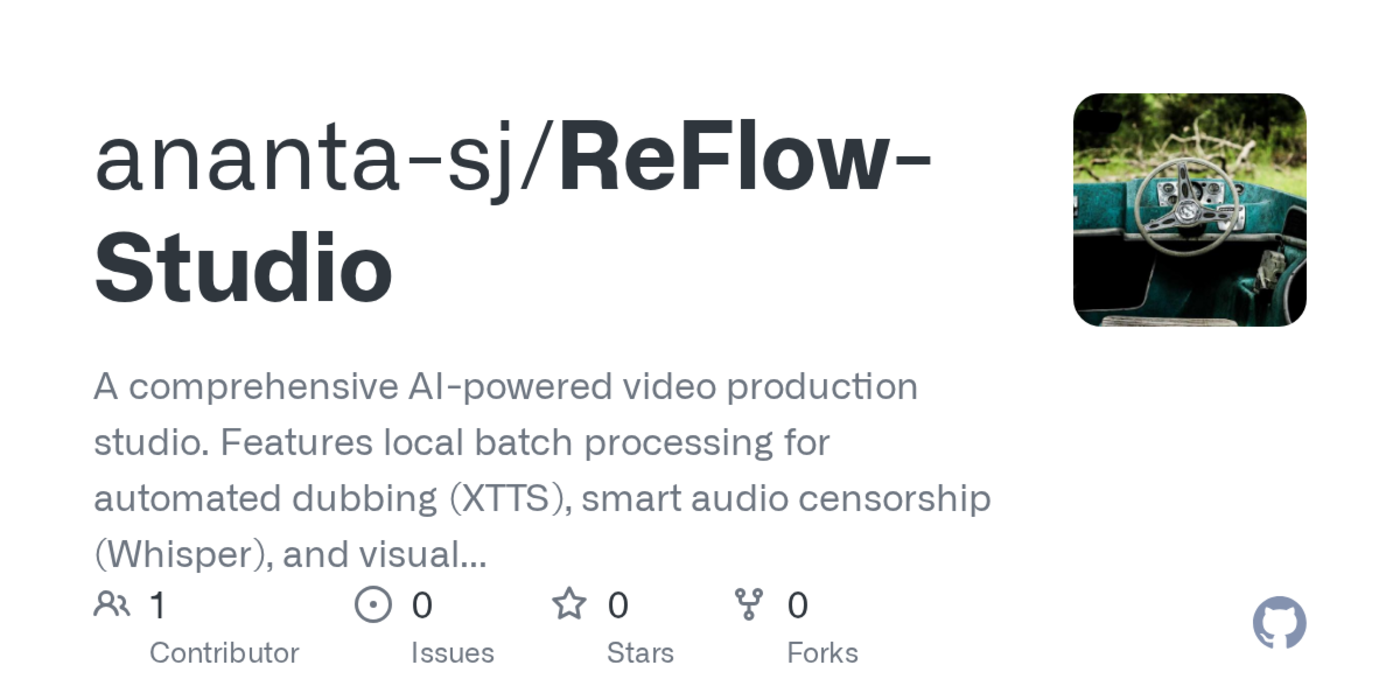 show hn reflow studio an offline tool to dub translate and censor videos