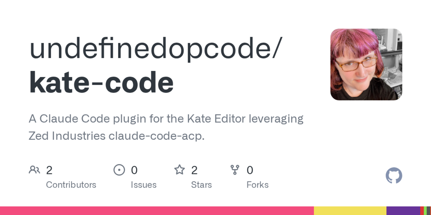 show hn kate code kde kate editor plugin for accessing claude code