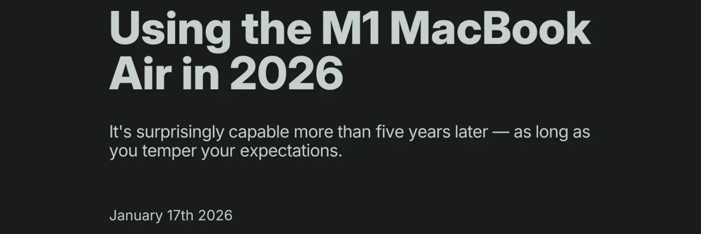 using the m1 macbook air in 2026