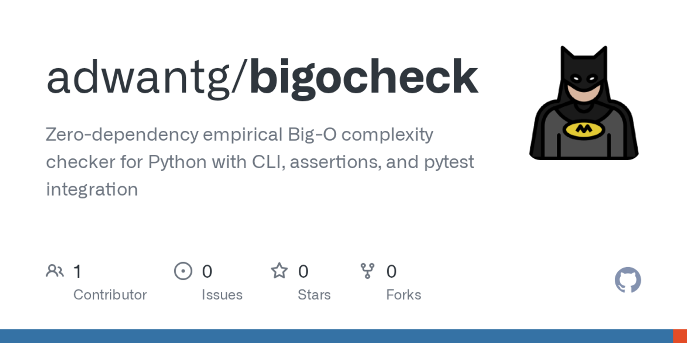 bigocheck empirical complexity analysis for python zero ops