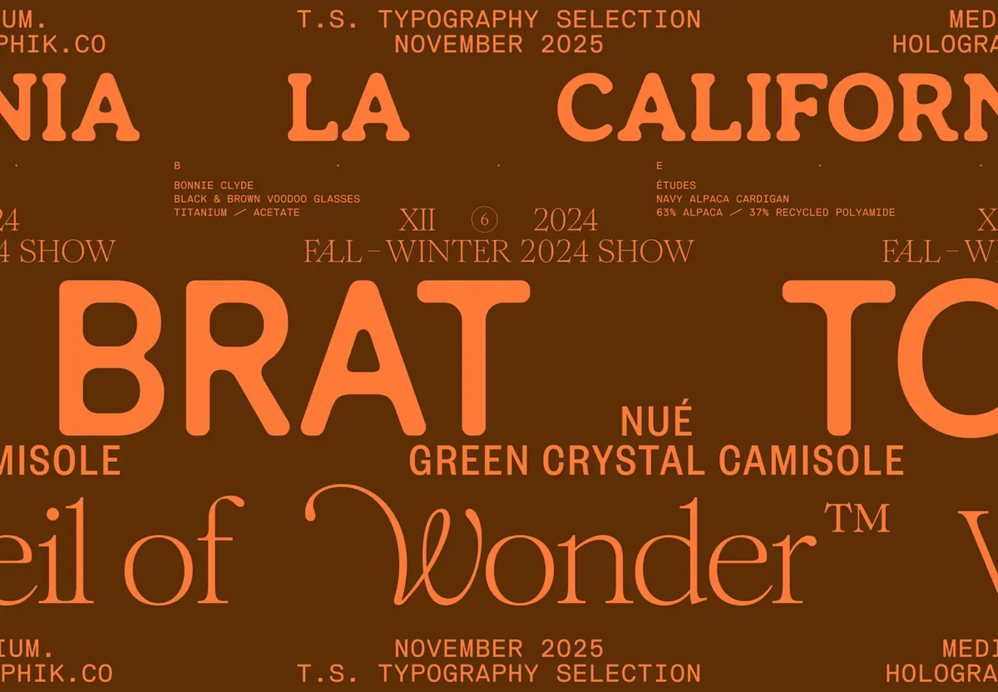 holographik typography inspiration december 2025