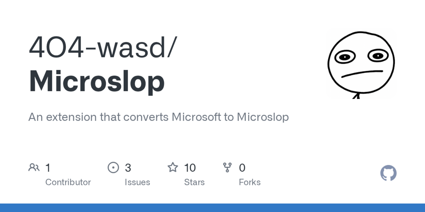 microslop a web browser extension