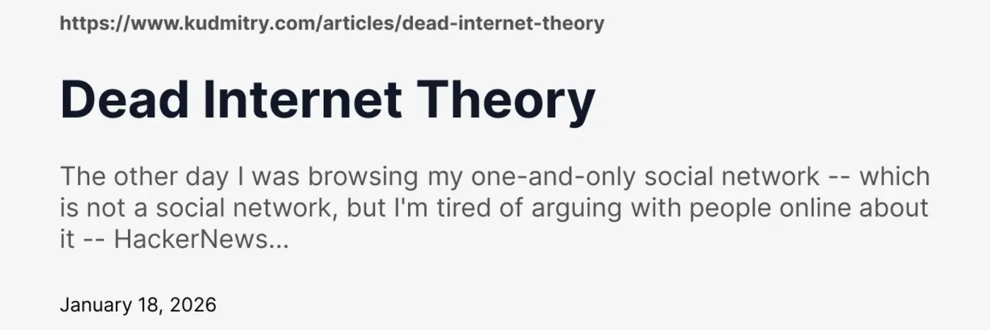 dead internet theory