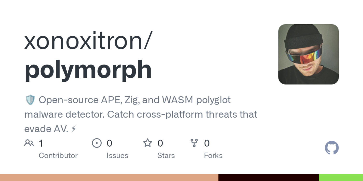 polymorph opensource ape zig wasm polyglot malware detector