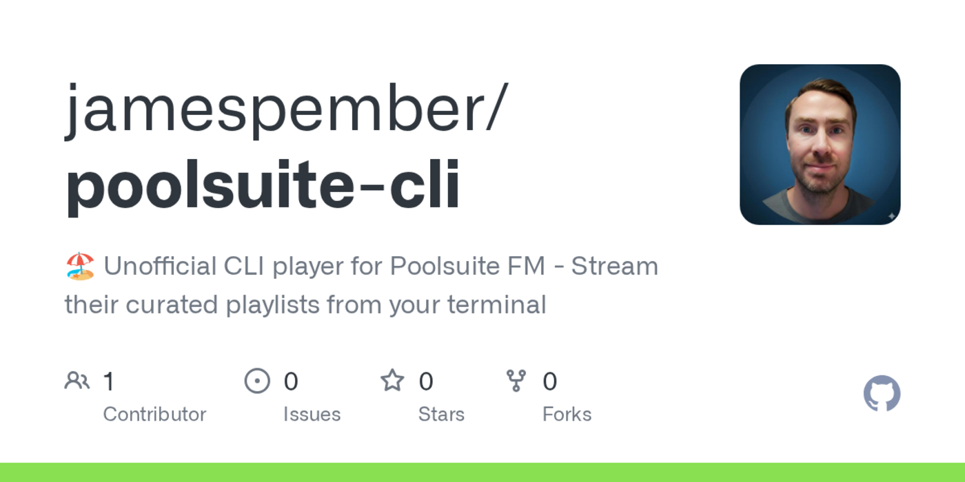 poolsuite cli ultrasummer internet radio from your terminal