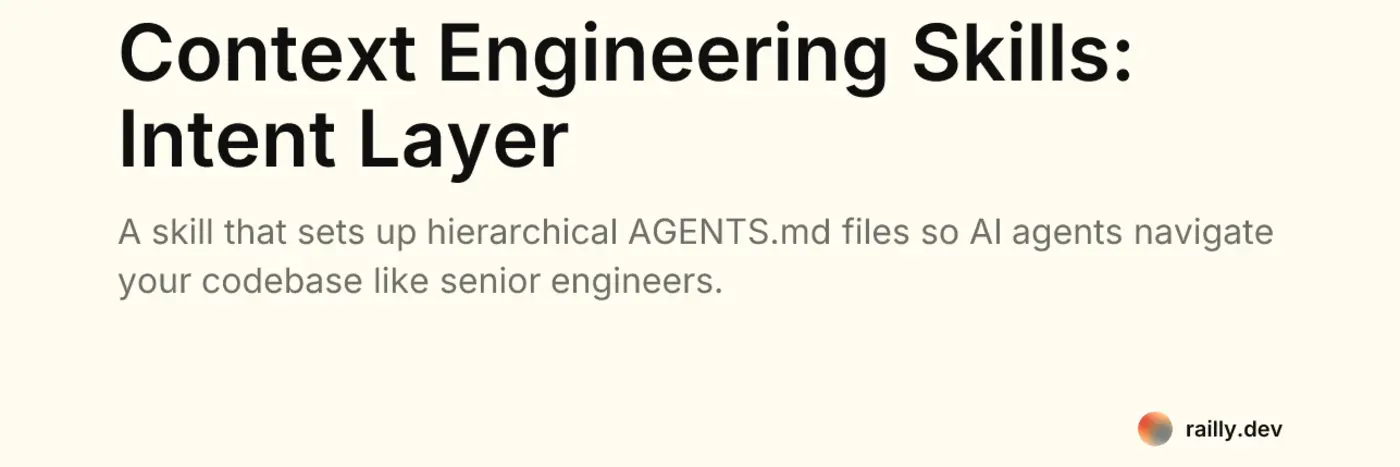 show hn intent layer a context engineering skill for ai agents