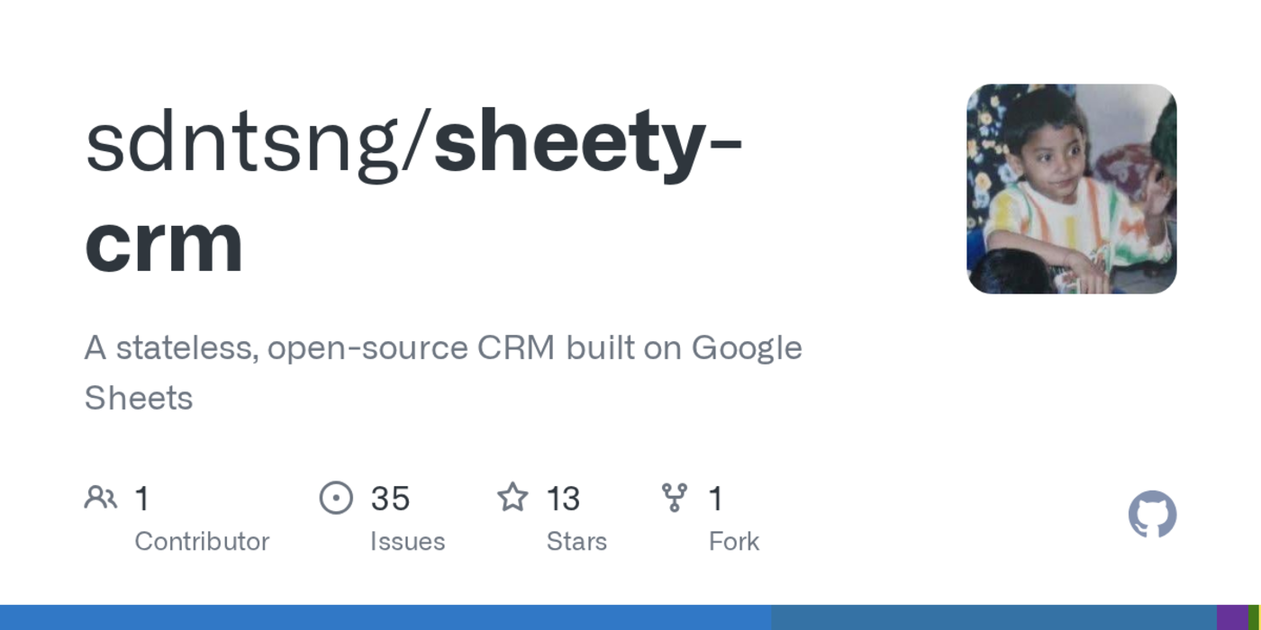 sheetycrm a stateless opensource crm built on google sheets
