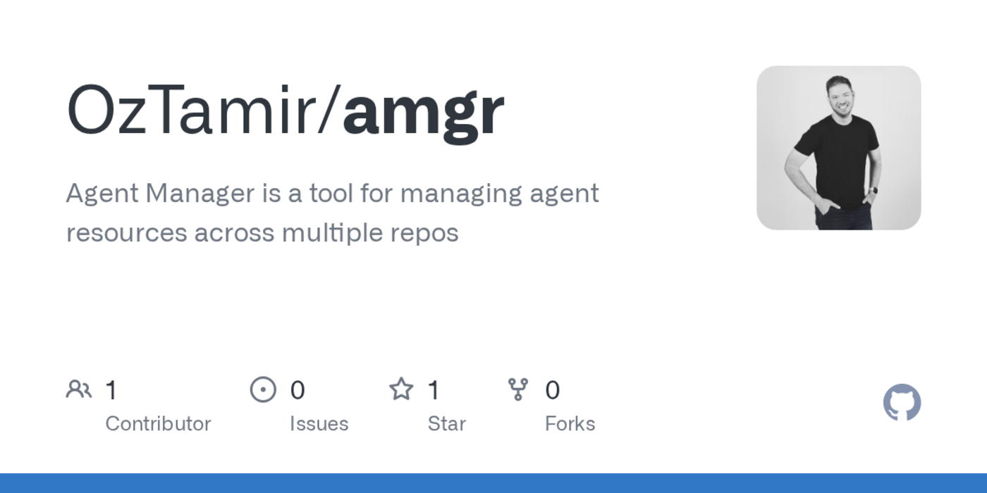 amgr cli tool for managing agent configurations across projects