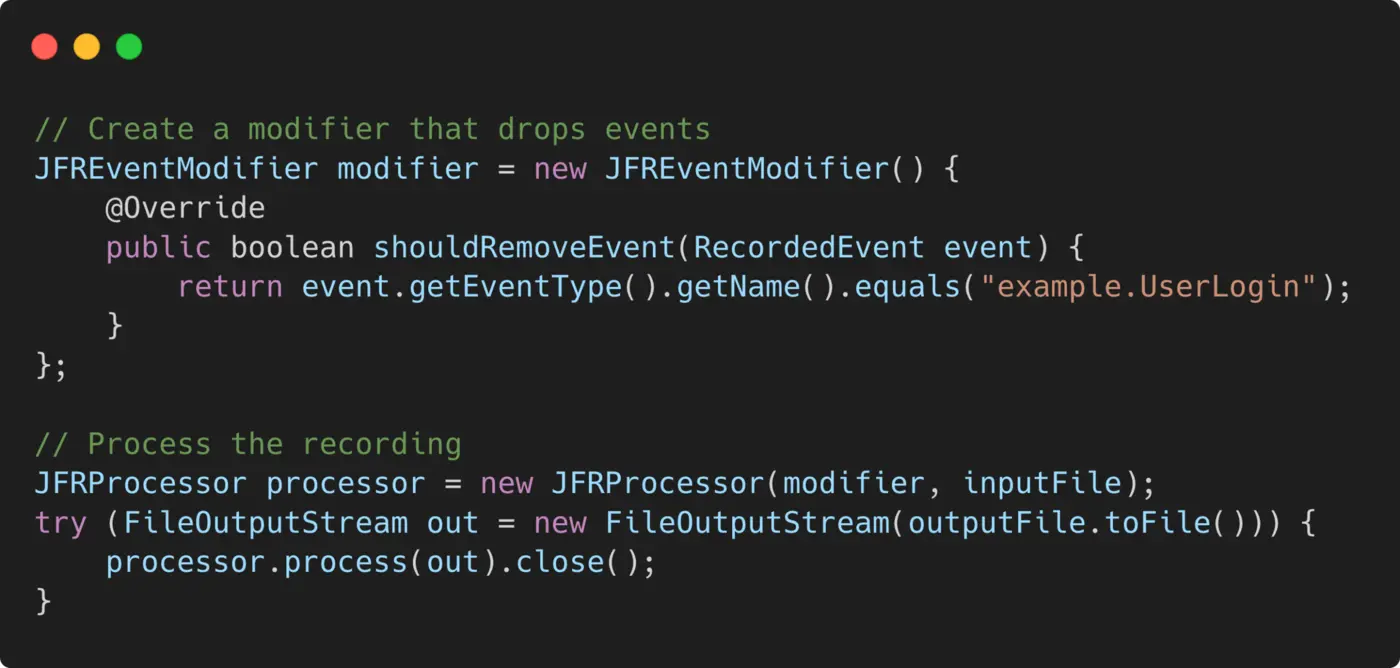 reading and writing jfr files programmatically