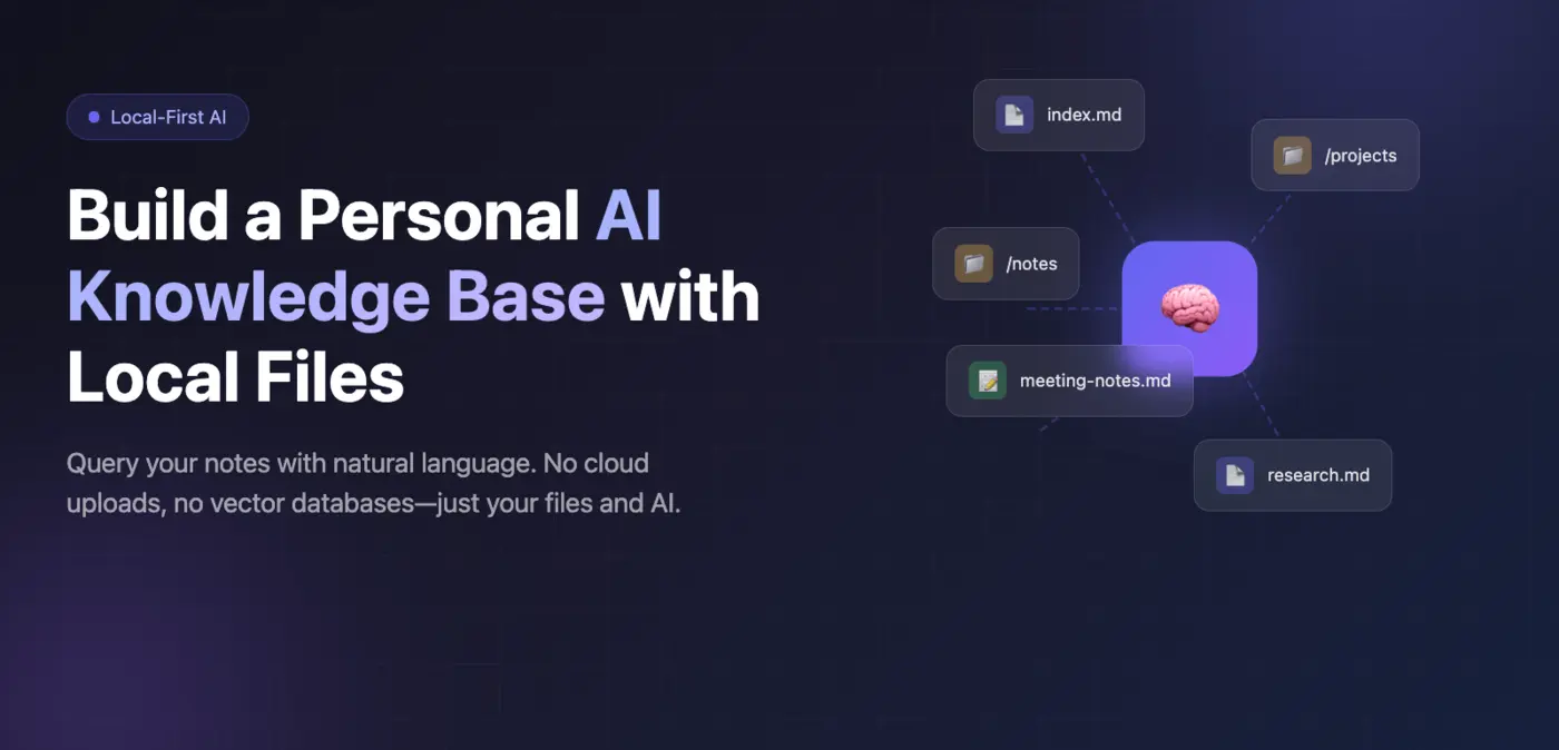 building a personal knowledge base with local files