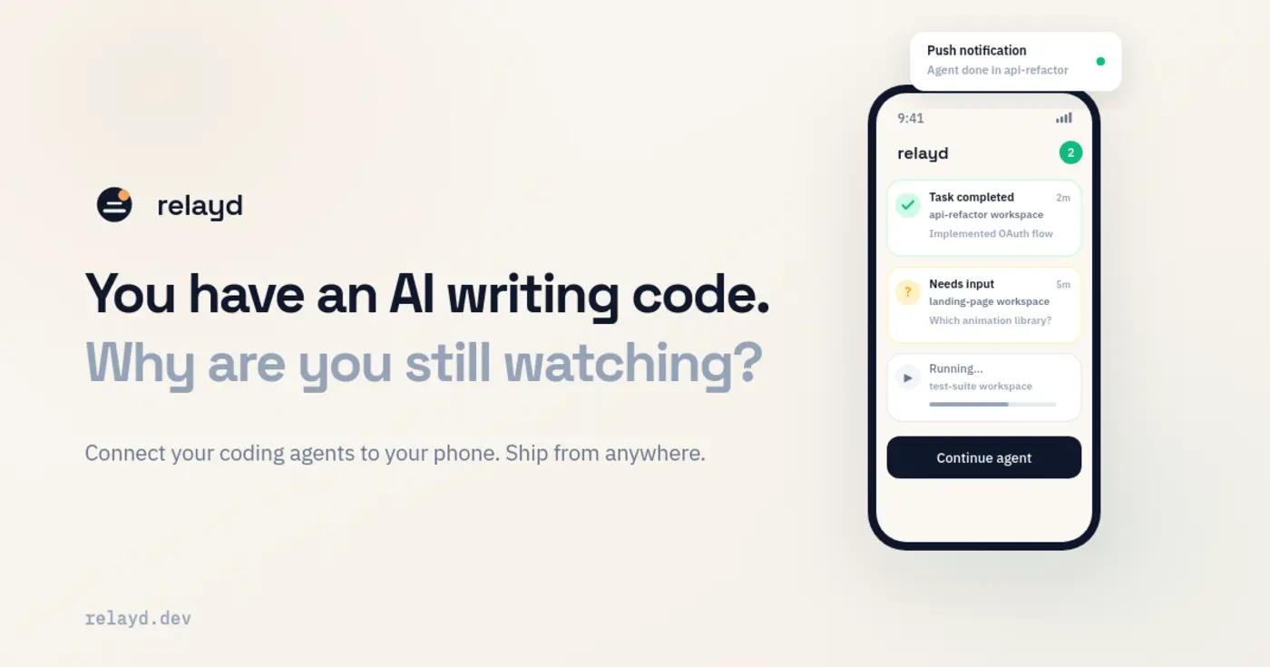 show hn relayd mobile dashboard for codex agents