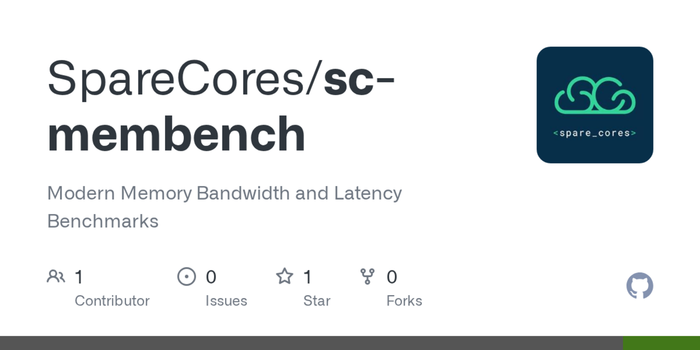show hn scmembench for modern memory bandwidth and latency benchmarks