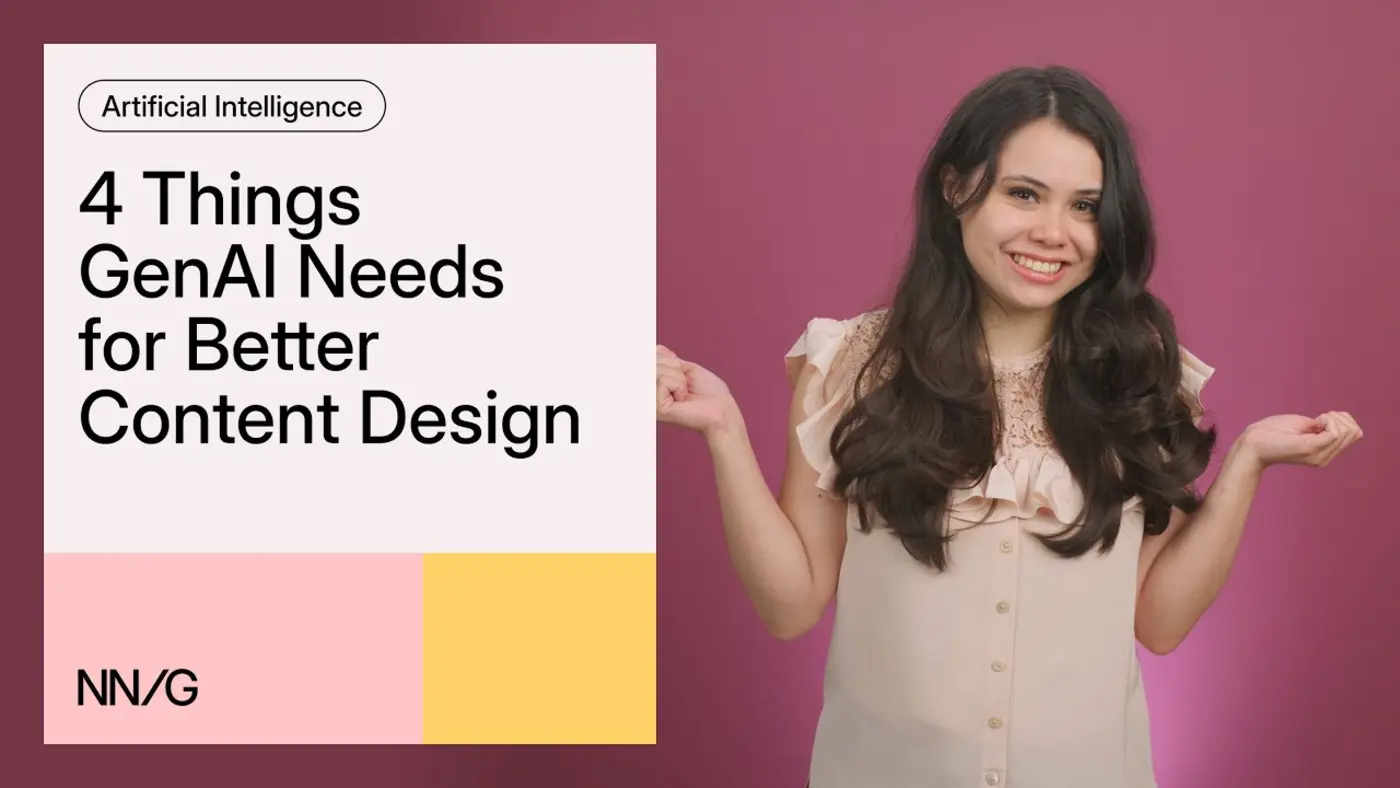 things genai needs for better content design video